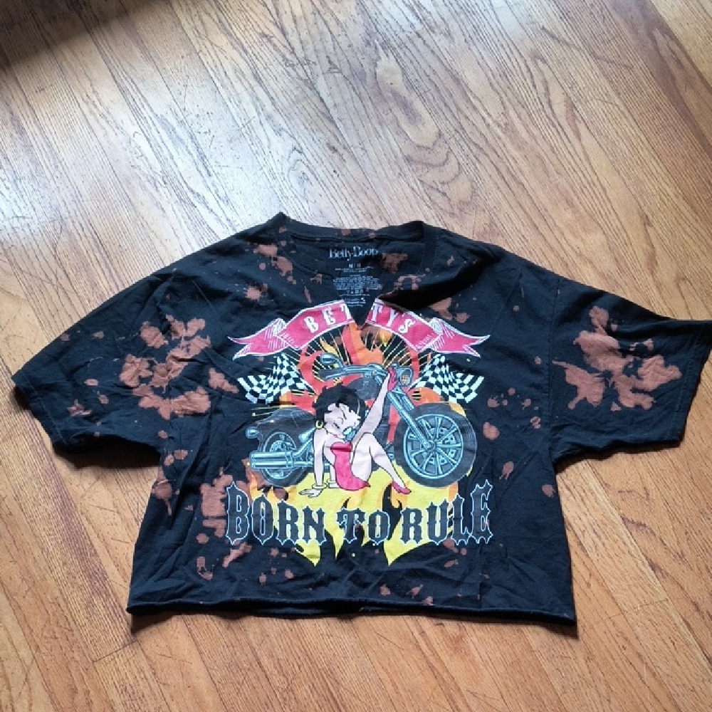 Betty Boop Black and Orange Short Sleeve Tee